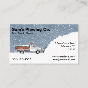 Snow Plow Business - Pickup Truck Plowing Card