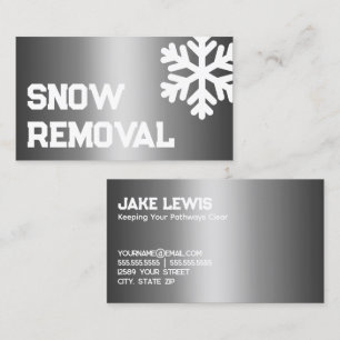 Snow Plow Contractor Business Card