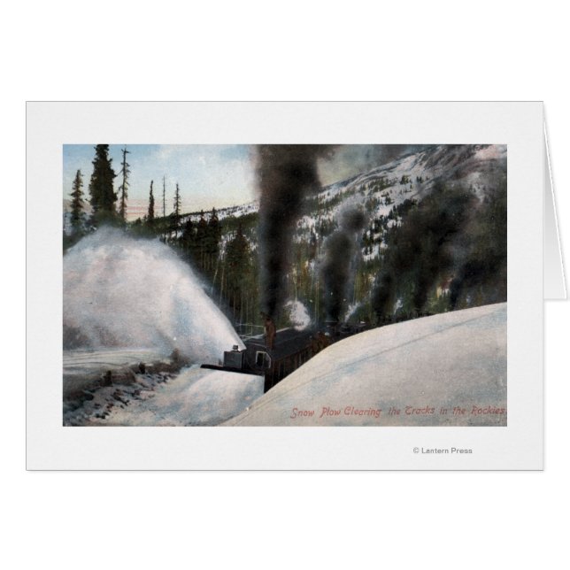 Snow Plow Railroad Clearing Tracks in Rocky (Front Horizontal)