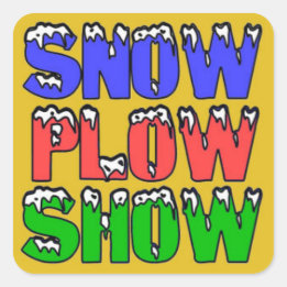 Snow Plow Show Yellow Sticker