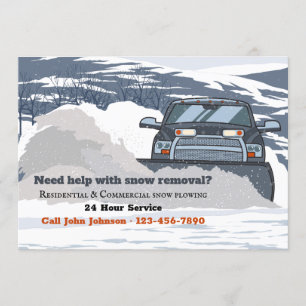 Snow Plow Snow Removal Announcement