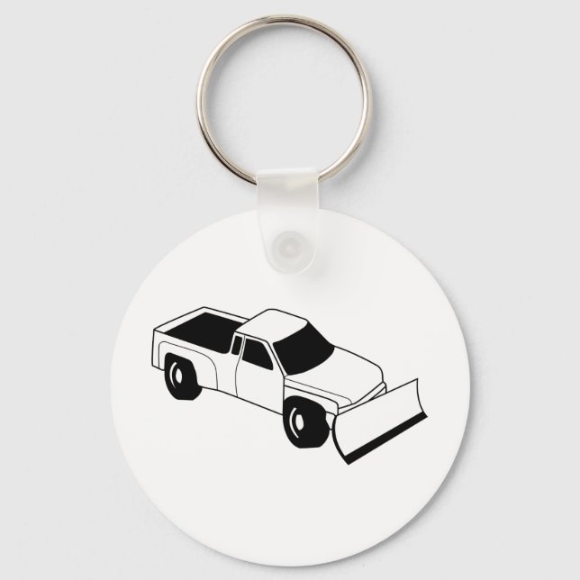 snow plow truck keychain (Front)