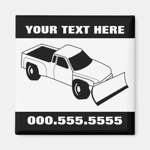 snow plow truck magnet
