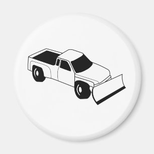 snow plow truck magnet
