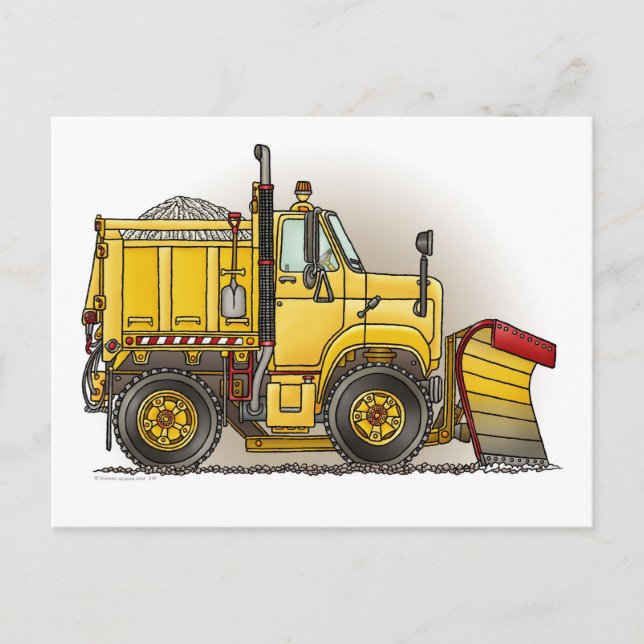 Snow Plow Truck Post Card (Front)