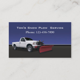 Snow Plow Truck Service Business Card