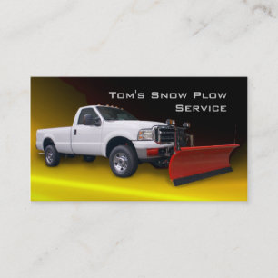 Snow Plow Truck Service Business Card
