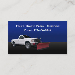 Snow Plow Truck Service Business Card