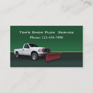 Snow Plow Truck Service Business Card