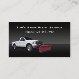 Snow Plow Truck Service Business Card