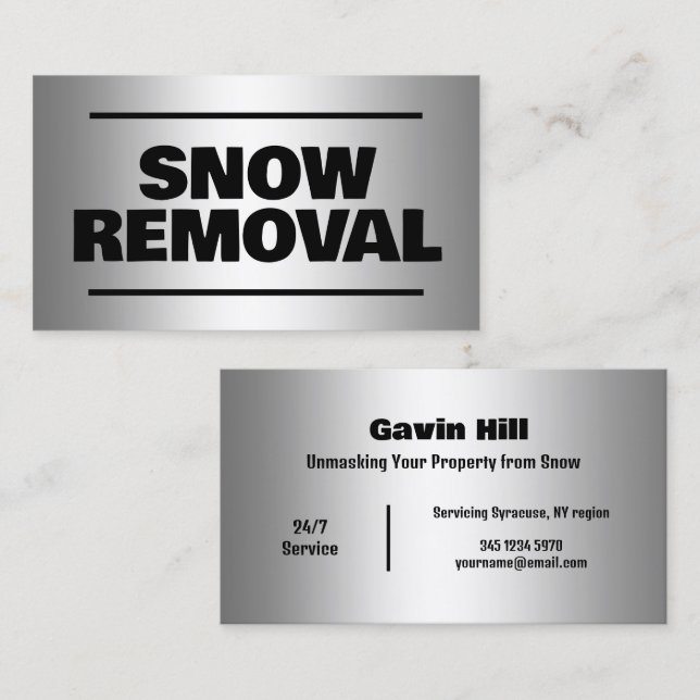 Snow Plower Business Card (Front/Back)