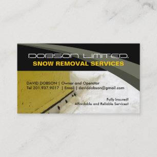 Snow Plowing Business Card