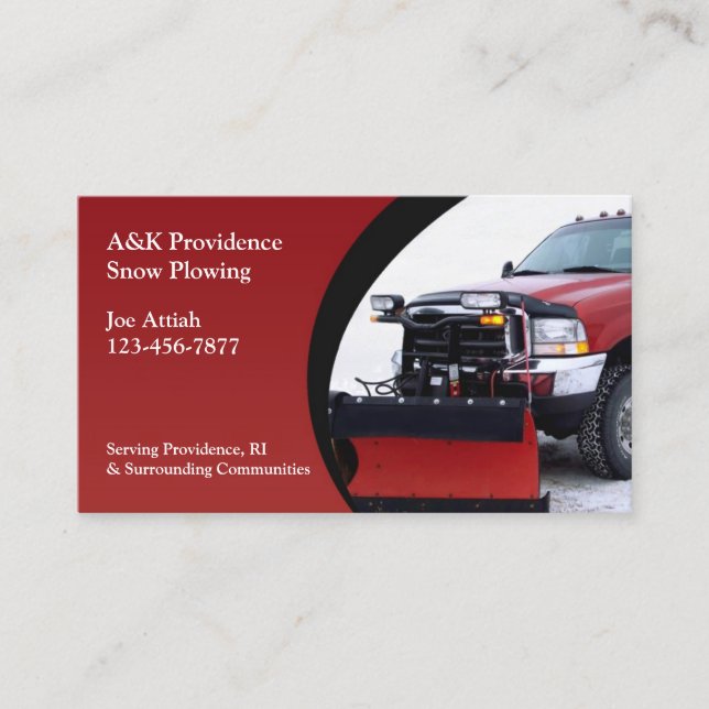 Snow Plowing Business Card (Front)