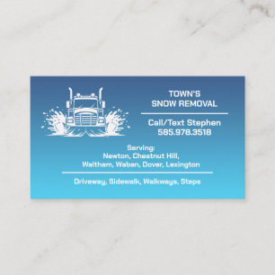 Snow Plowing Business Card