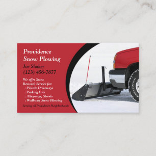 Snow Plowing Business Card