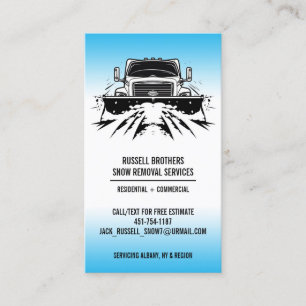 Snow Plowing Business Card