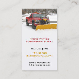 Snow Plowing Business Card