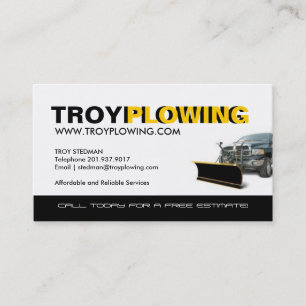Snow Plowing Business Card