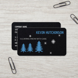 Snow Plowing Clearing Business Card