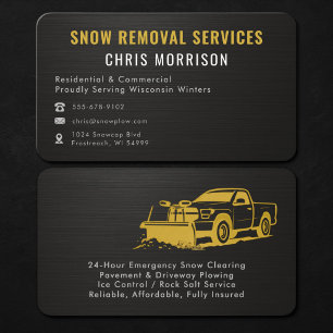 Snow Plowing Service Business Card