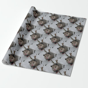 Snow Possum Wrapping Paper