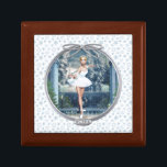 Snow Princess Ballerina Keepsake Jewellery Box<br><div class="desc">Delightful Christmas snow ballerina digital art keepsake jewellery box. This beautiful keepsake box features a snow princess ballerina, with a white tutu and a tiara, dancing in a beautiful frosty snow land on the front. Digital art by XG Designs NYC. Reminiscent of the snow scene from the nutcracker ballet. The...</div>