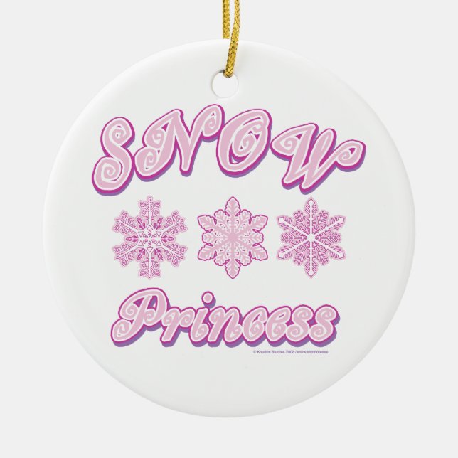 Snow Princess Ceramic Ornament (Front)