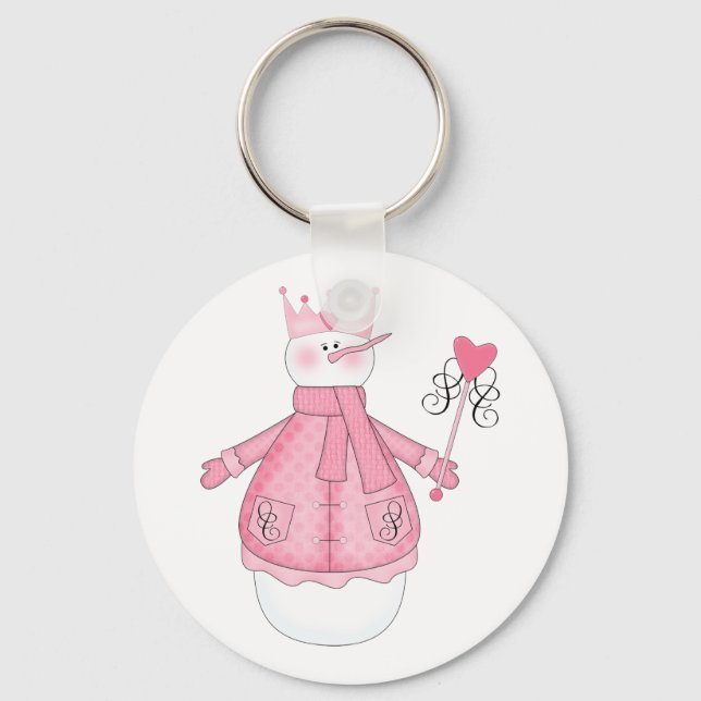 Snow Princess Holiday Tshirts and Gifts Keychain (Front)