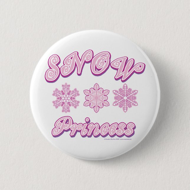 Snow-princess-on-Dark 2 Inch Round Button (Front)