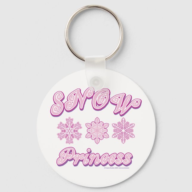 Snow-princess-on-Dark Keychain (Front)