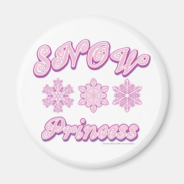 Snow-princess-on-Dark Magnet (Front)