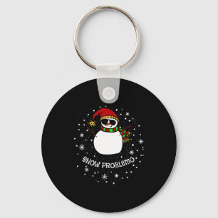 Snow Problemo Funny Christmas Snowman Keychain