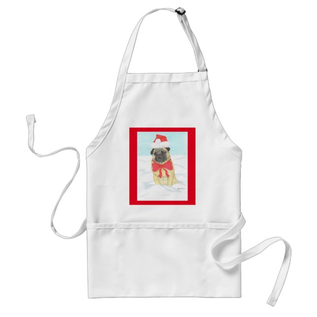 Snow Pug Apron (Front)