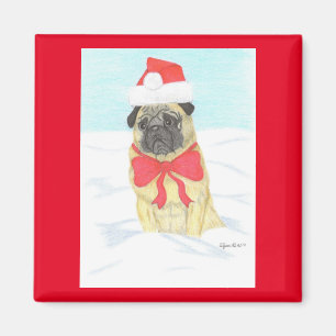 Snow Pug Magnet