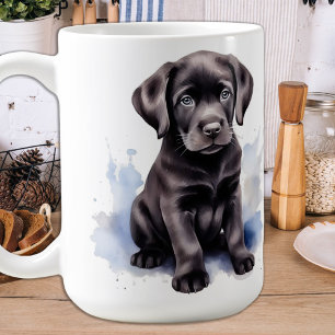 Snow Puppy - Labrador Puppy - Black Labrador Coffee Mug
