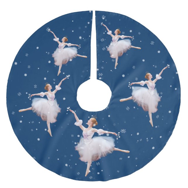 Snow Queen Ballerina Brushed Polyester Tree Skirt (Front)