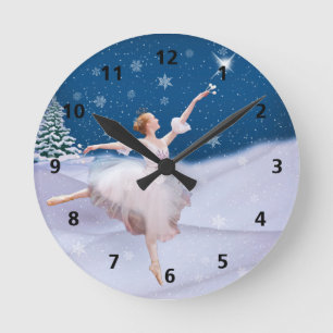 Snow Queen Ballerina Customizable Clock
