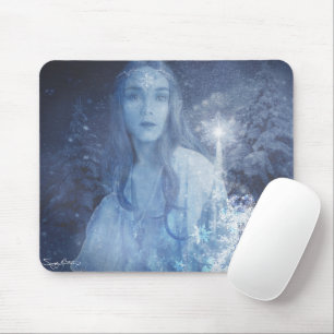 Snow Queen Christmas Fantasy Artwork Mouse Pad
