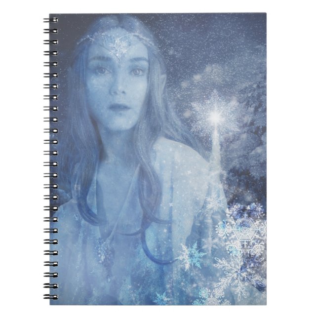 Snow Queen Christmas Fantasy Artwork Notebook (Front)