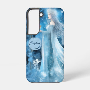 Snow Queen Fantasy Art – Mystical Winter Goddess Samsung Galaxy Case
