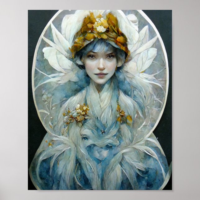 Snow Queen Fantasy Art Poster (Front)
