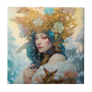 Snow Queen Fantasy Art Tile
