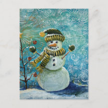 Snow Ready for Christmas Snowman painting