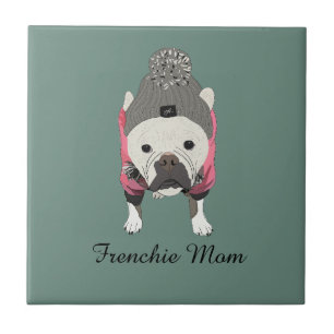 Snow ready, French Bulldog Tile