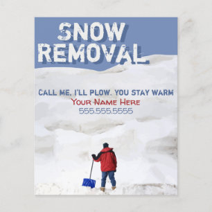 Snow Removal Advertising Flyer.Snow Plowing Flyer