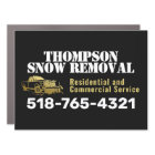 Snow Removal Black Gold Plow Magnetic Vehicle Sign