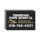 Snow Removal Black Gold Plow Magnetic Vehicle Sign