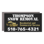 Snow Removal Black Gold Plow Magnetic Vehicle Sign