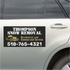 Snow Removal Black Gold Plow Magnetic Vehicle Sign