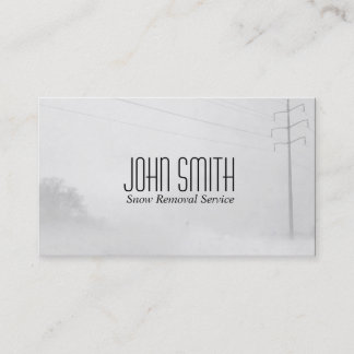 Snow Removal Blizzard Winter Whiteout Weather Business Card